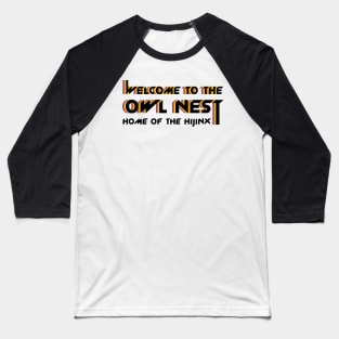 Welcome to The Owl Nest Retro Rainbow Baseball T-Shirt